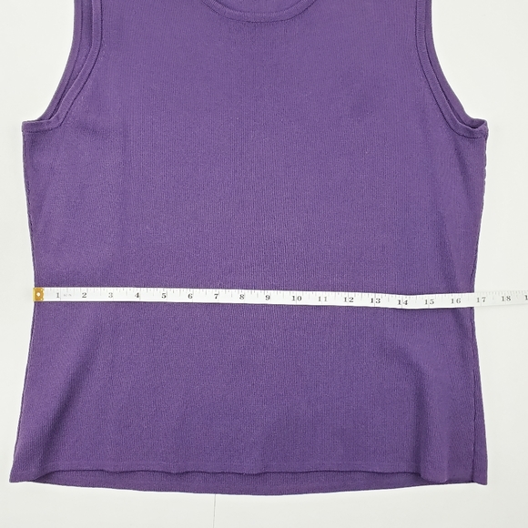 Vintage Knit de Knit scoop neck sleeveless shell size L - Picture 6 of 7